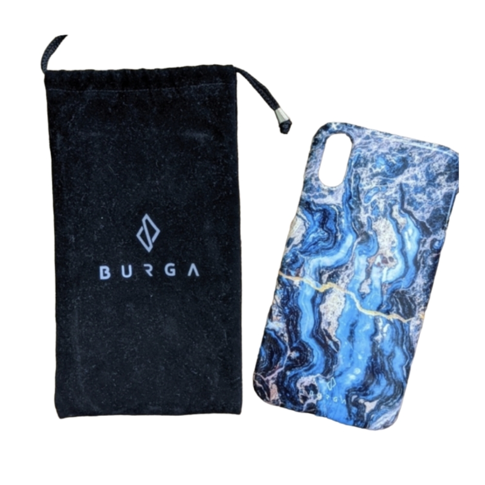 Burga iPhone XR Case Blue/Gold with Black Bag - Picture 3 of 4